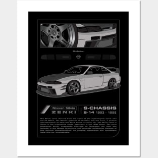 Silvia S14 Zenki (gray) Posters and Art